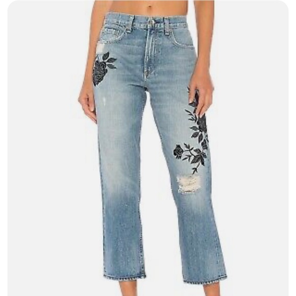 **SOLD** Rag & Bone Marilyn Crop in Ramona Embroidery Size 26 - Picture 1 of 14